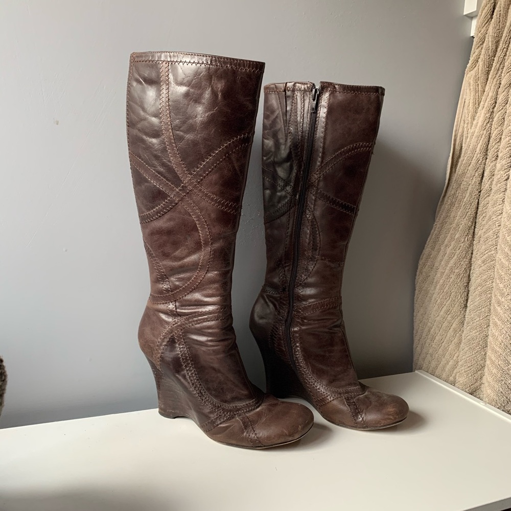 Aldo brown leather boots